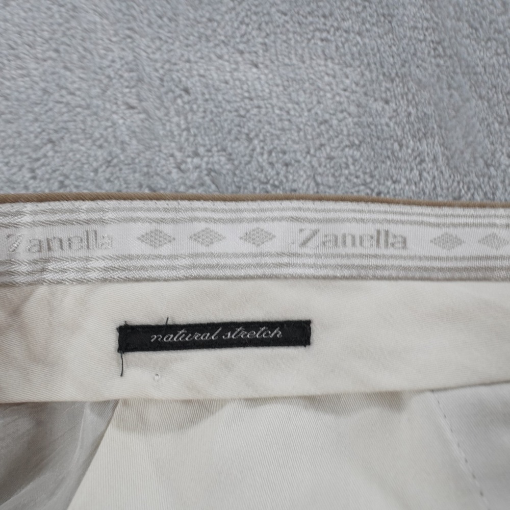 Zanella Benny Mens Dress Pants 34 Tan Wool Italy Trouser Classic Office - Picture 4 of 14
